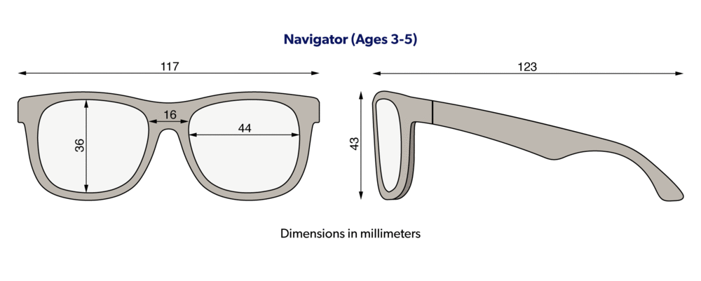 Babiators Navigator Sunglasses Classic Dimensions