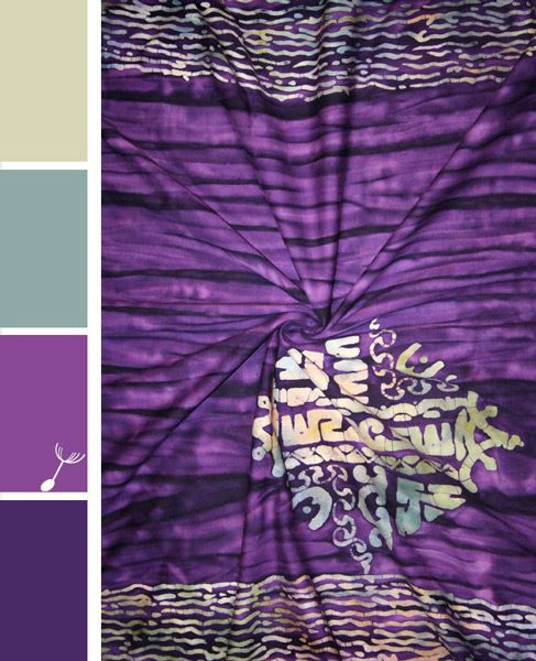 Wrapsody Aphrodite Batik Wrap Color Palette